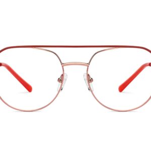 Copper Red Full Rim Round Eyeglasses